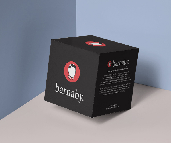 Box packaging for Barnaby socks