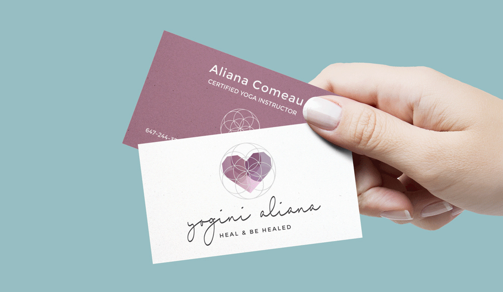 business cards with logo on it