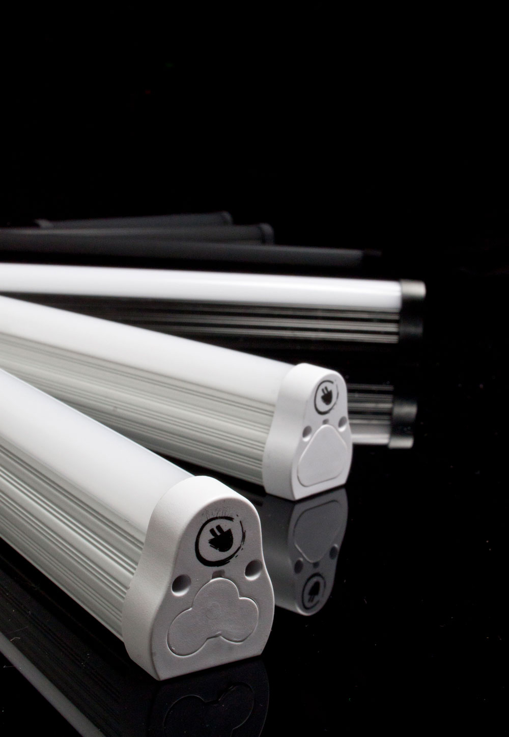 White and black tube lights